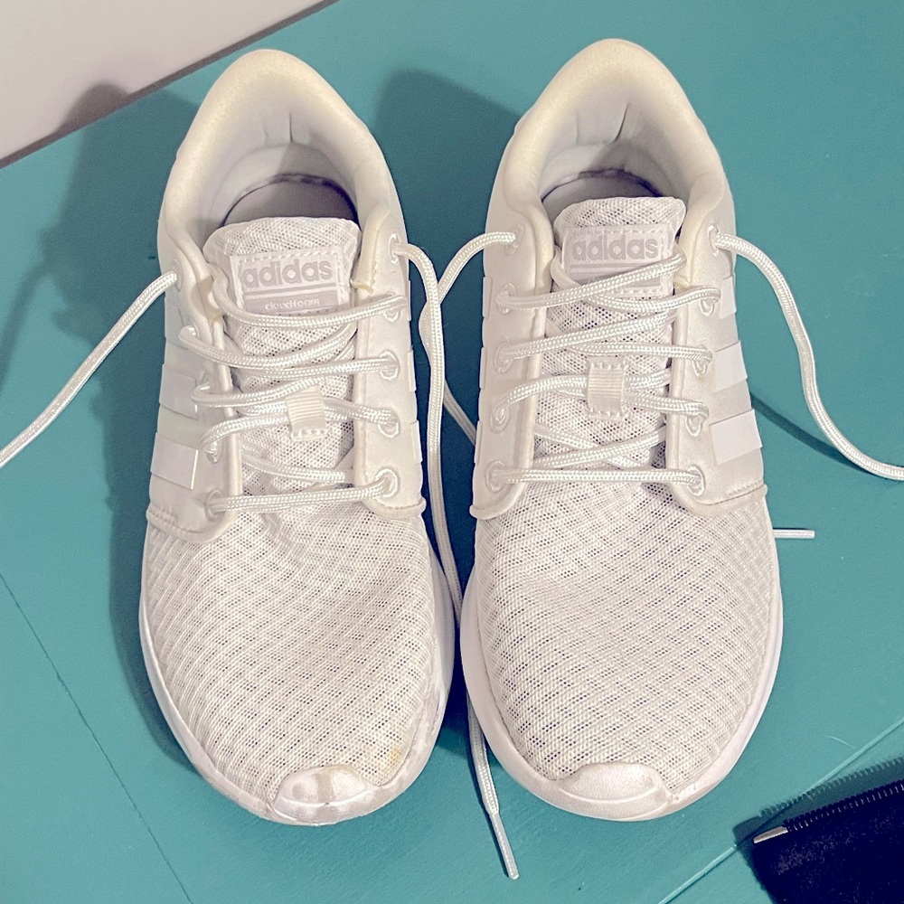 White Adidas sneakers size 6 1/2